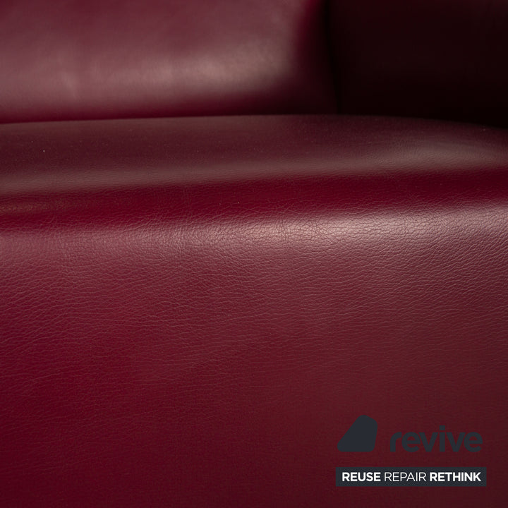 Laaus armchair leather aubergine