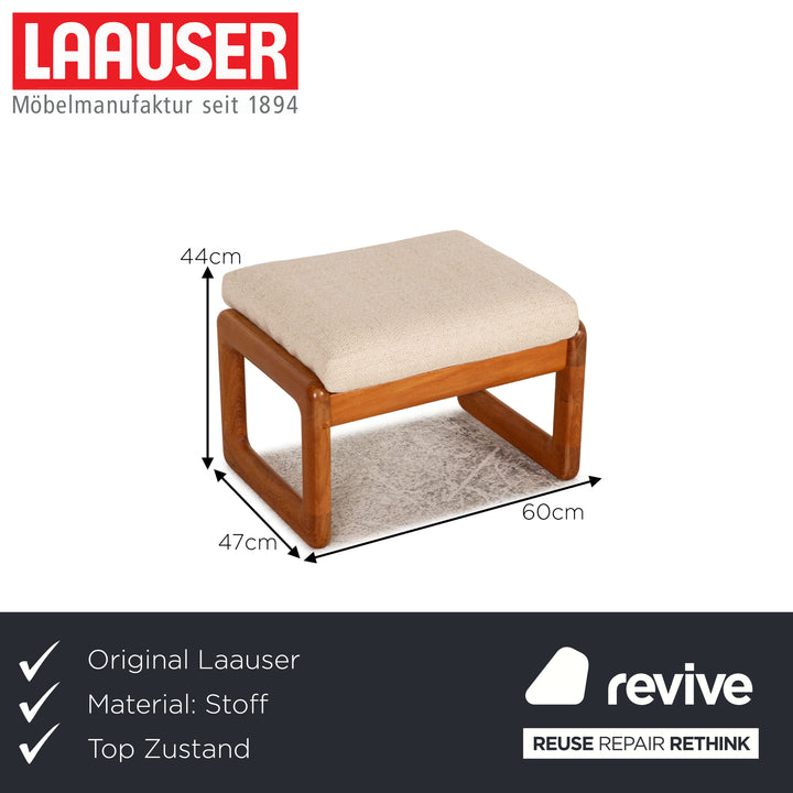 Laaus fabric stool cream