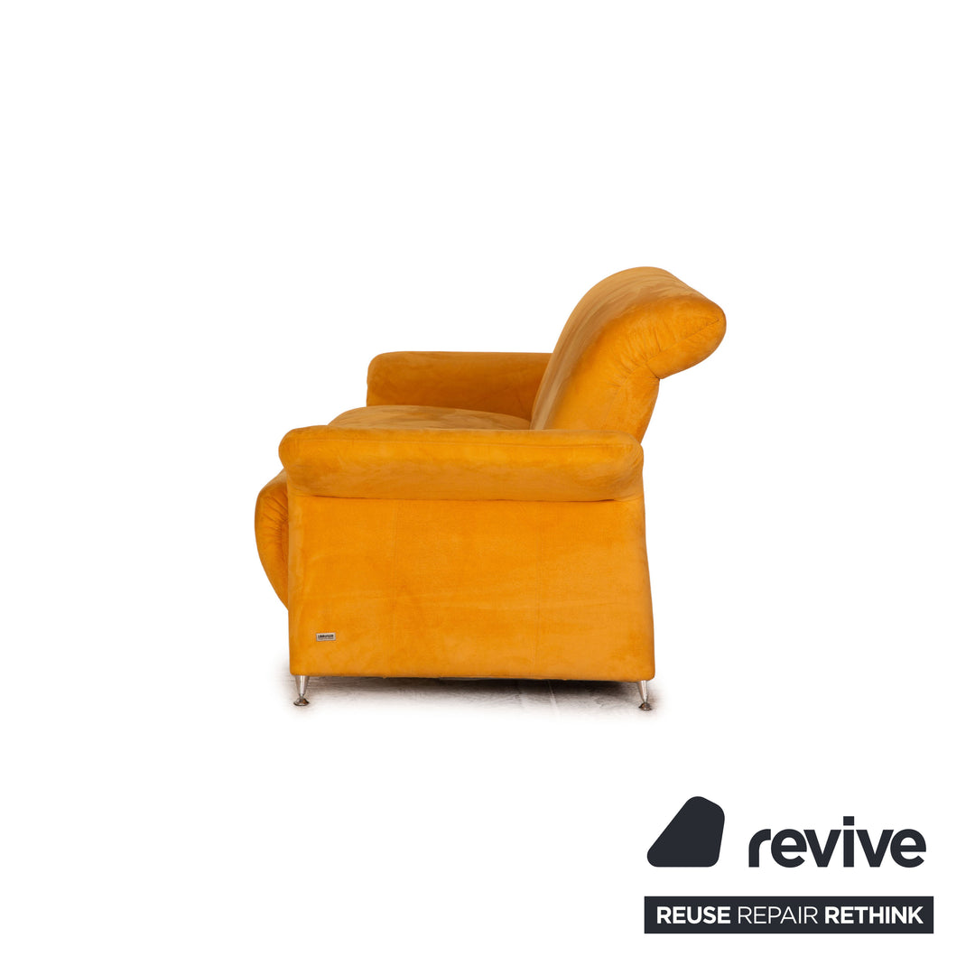 Laaus fabric sofa set yellow three-seater armchair couch