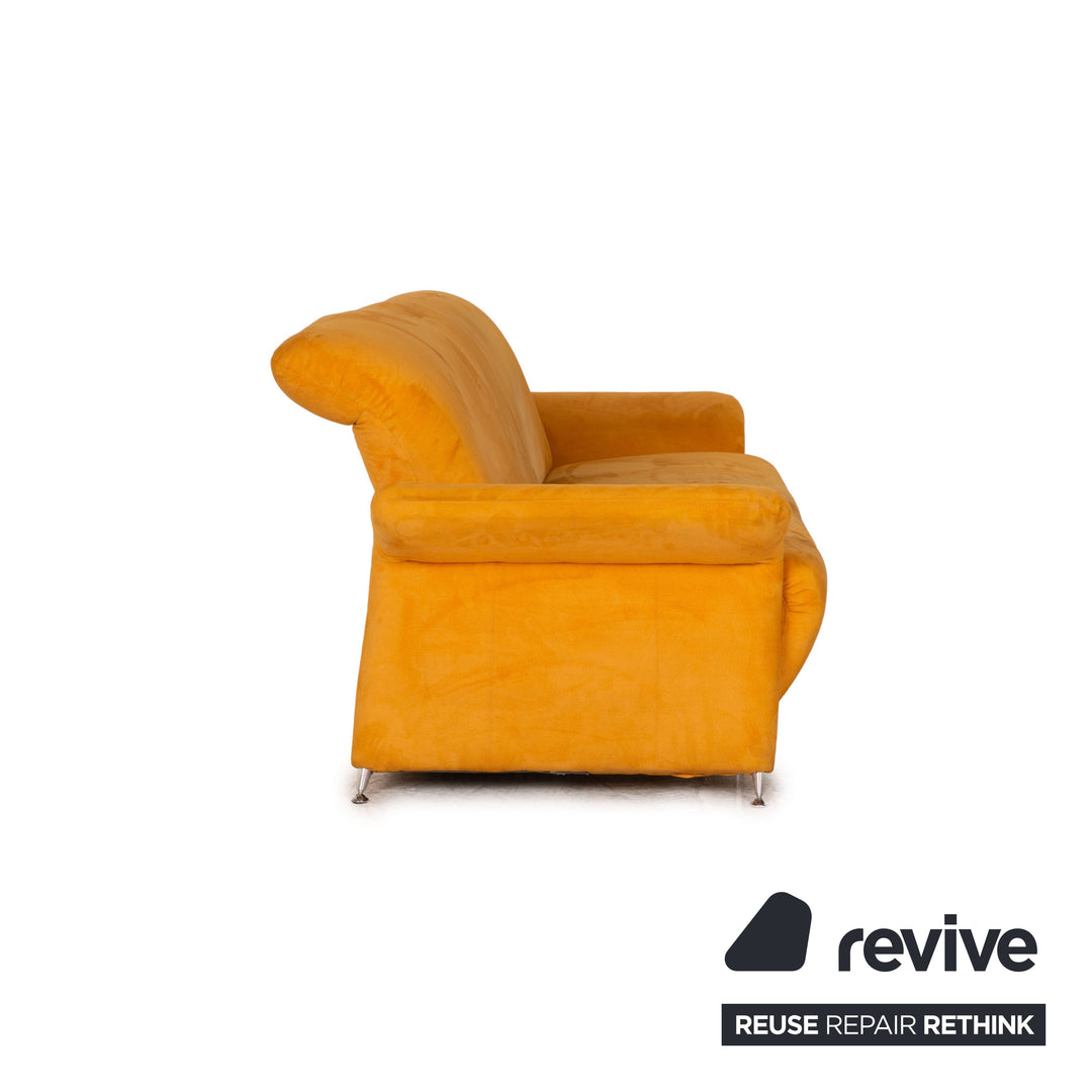 Laaus fabric sofa set yellow three-seater armchair couch