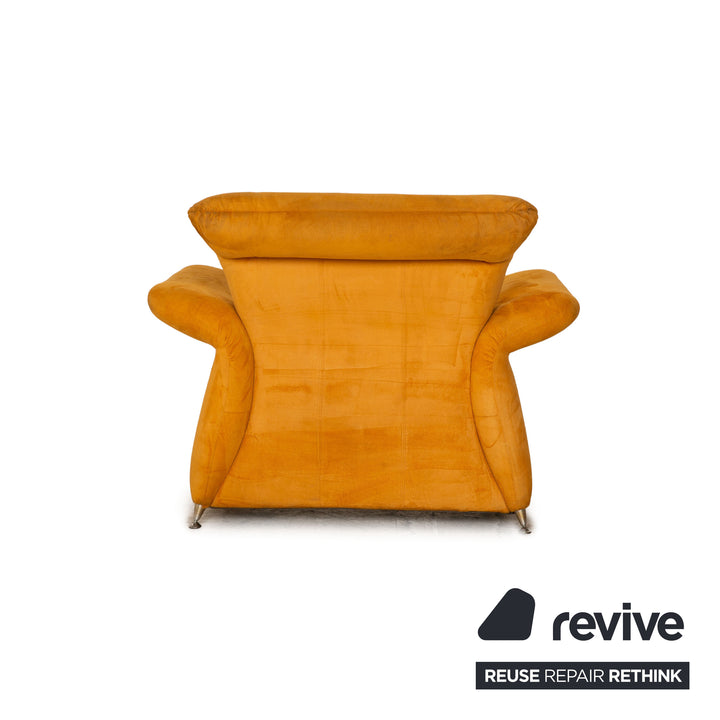 Laaus fabric sofa set yellow three-seater armchair couch