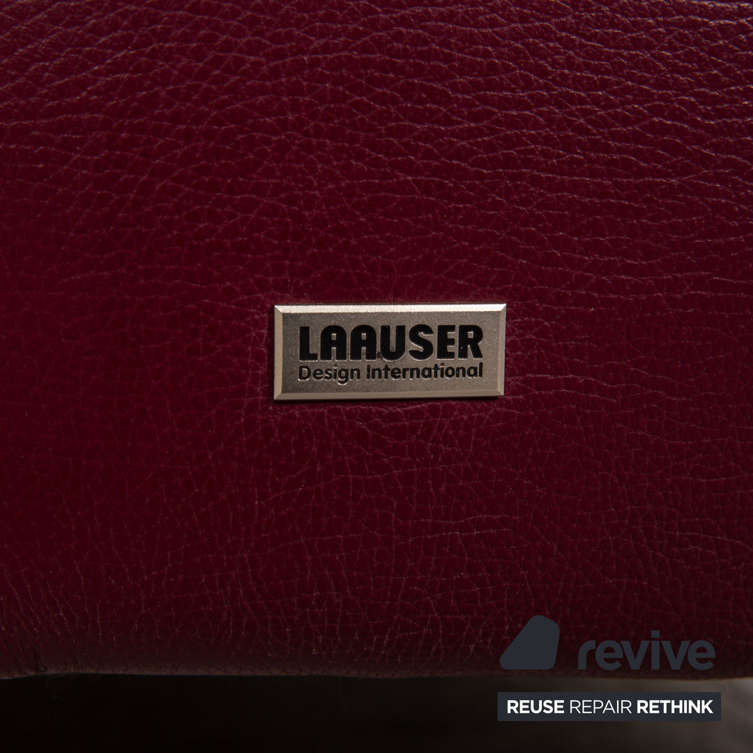 Laauser two-seater leather sofa red couch