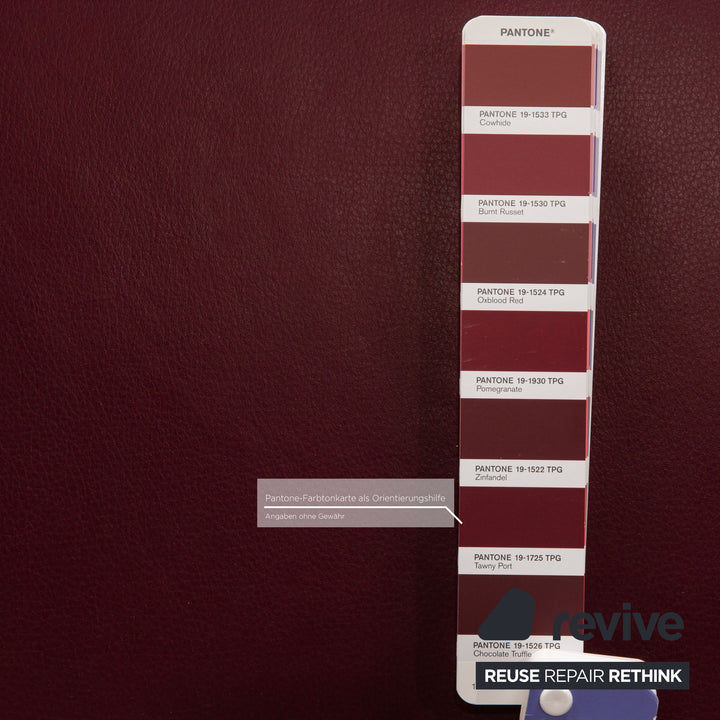 Laauser two-seater leather sofa red couch