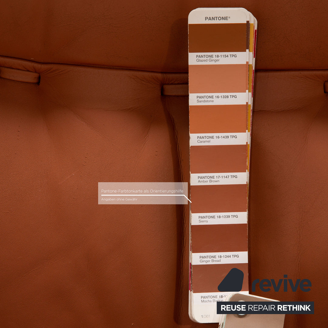 Leather armchair brown function relax function