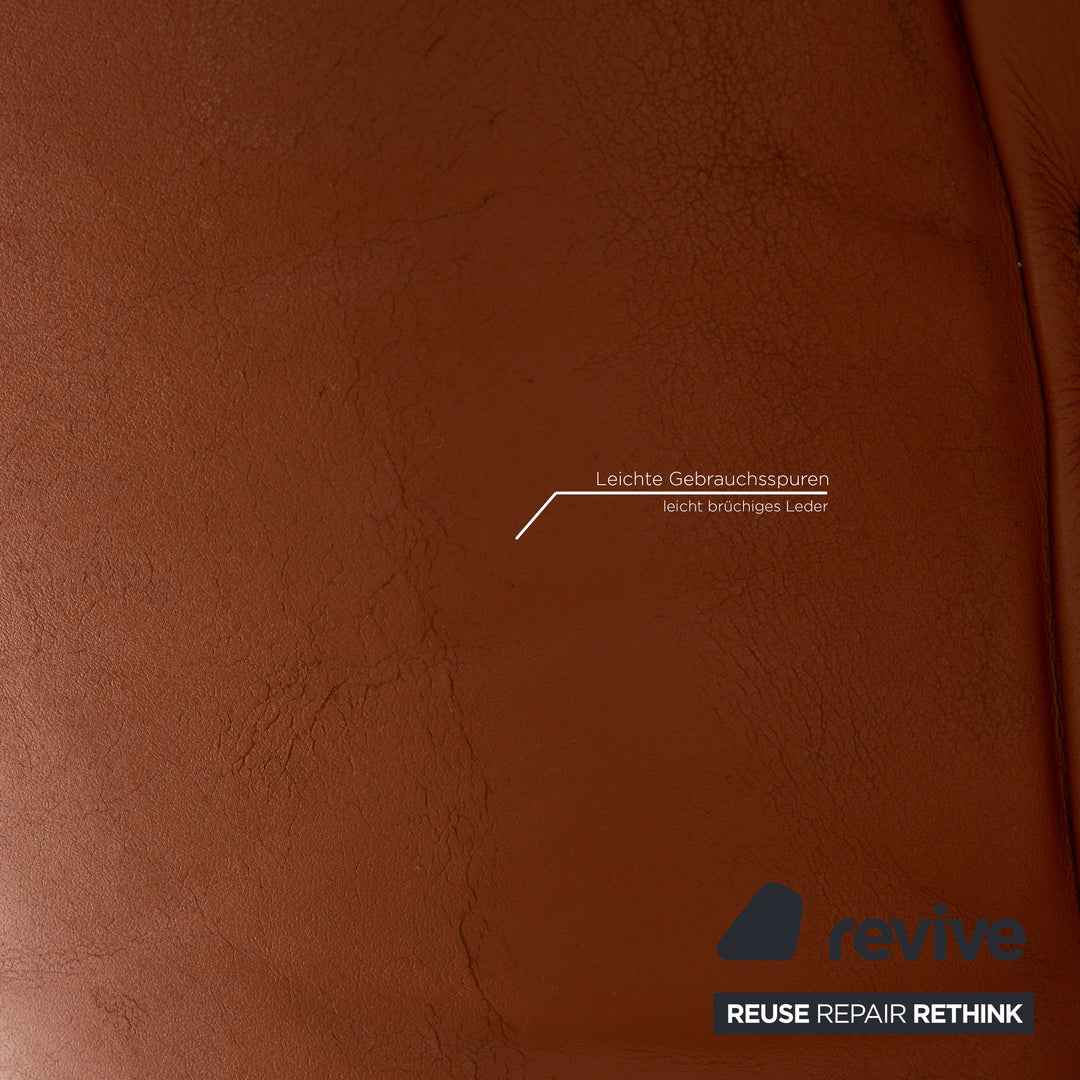 Leather armchair brown function relax function