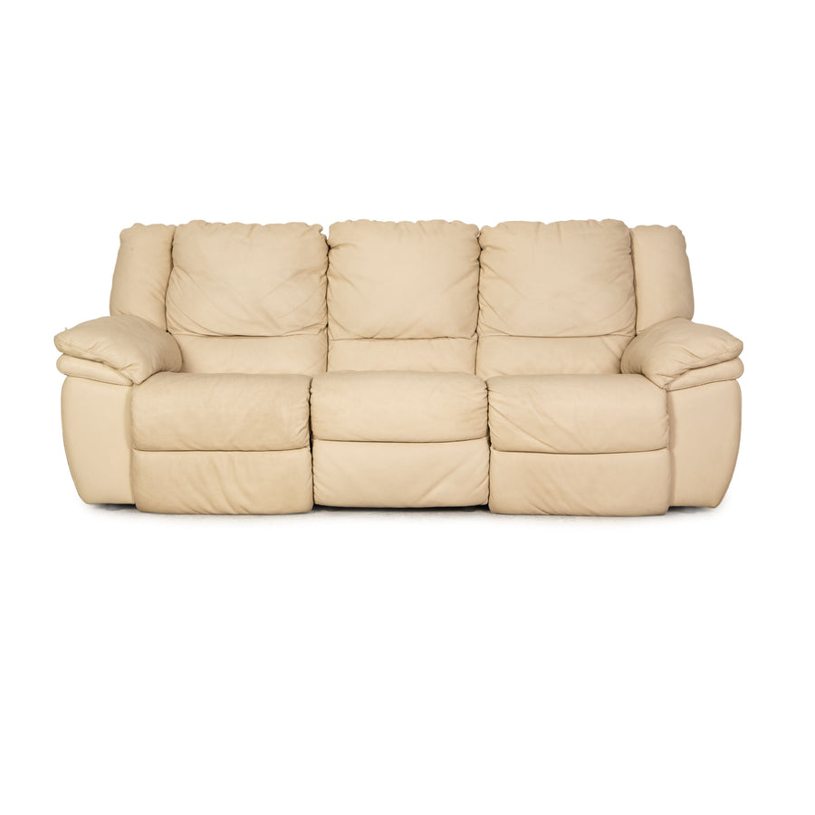 Lederland leather three seater cream function sofa couch