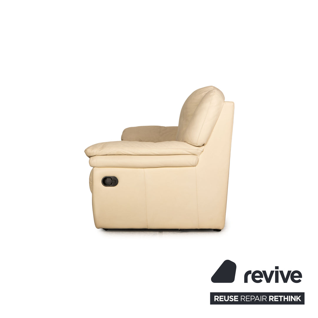 Lederland leather three seater cream function sofa couch