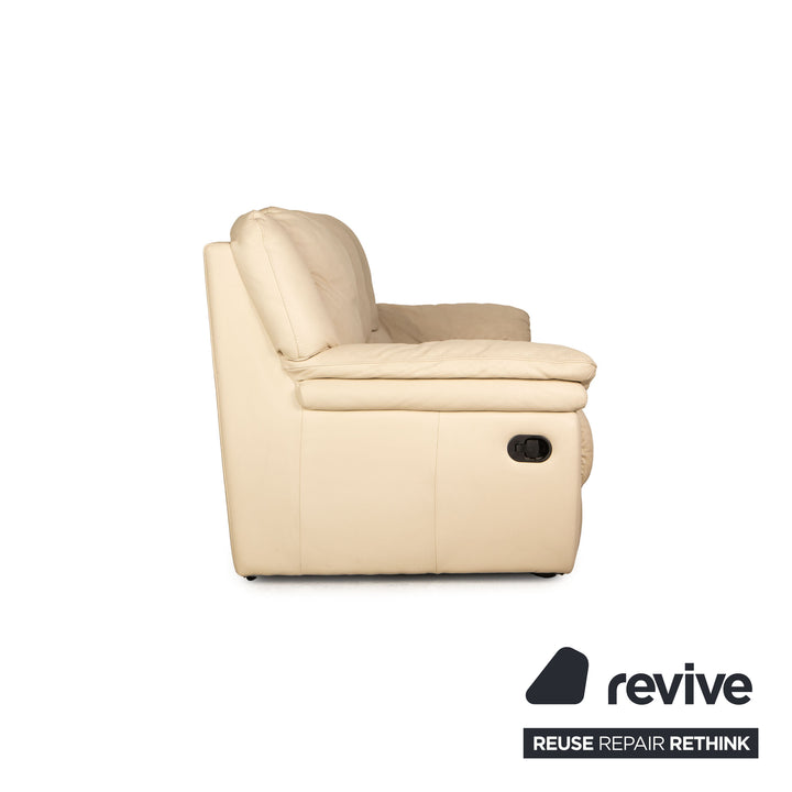 Lederland leather three seater cream function sofa couch