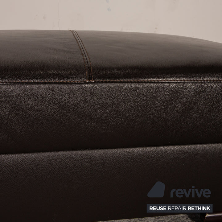 Lederland Leder Hocker Braun Dunkelbraun