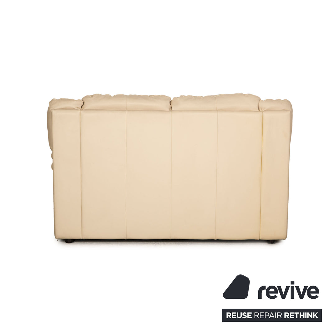 Lederland leather two seater cream sofa couch