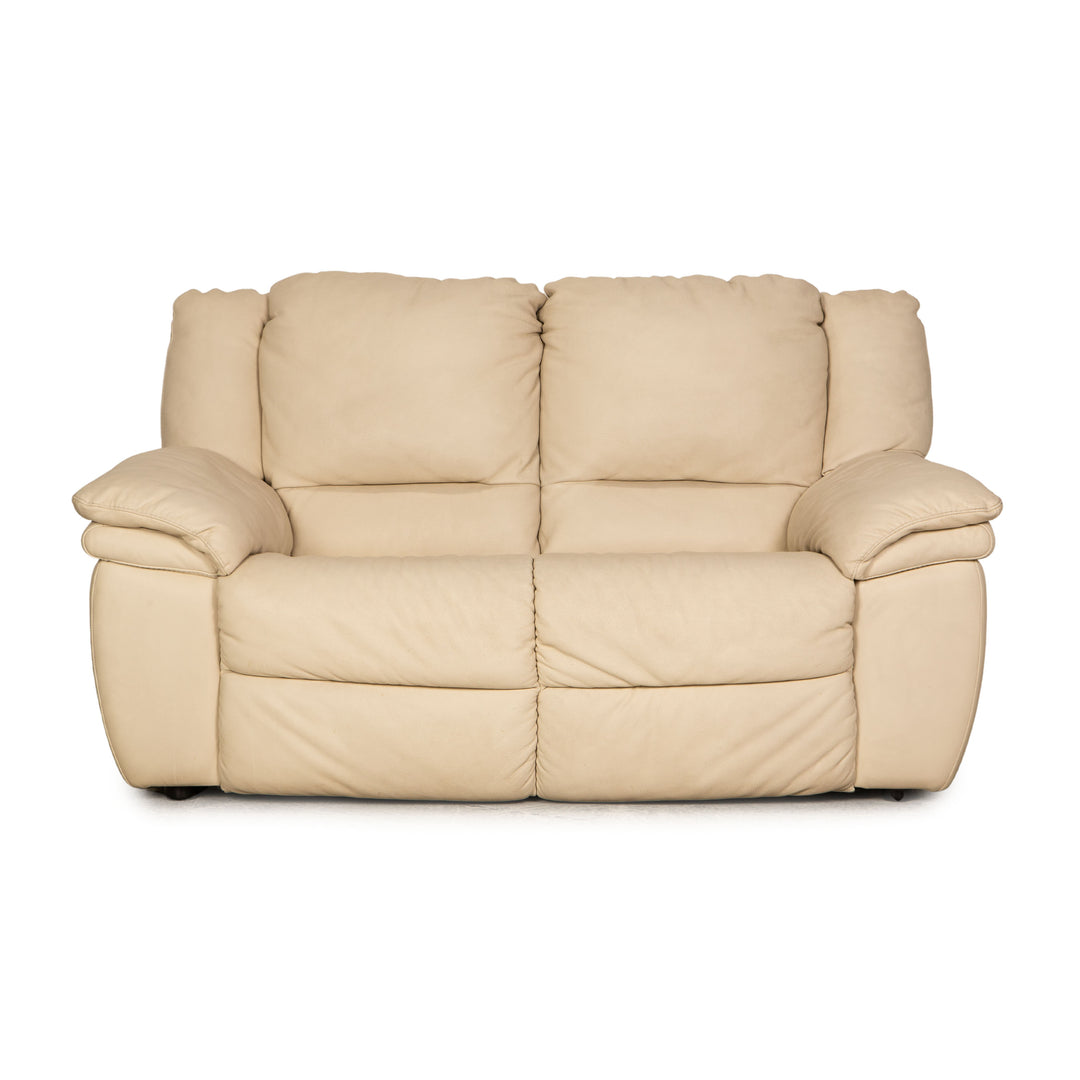 Lederland leather two seater cream sofa couch