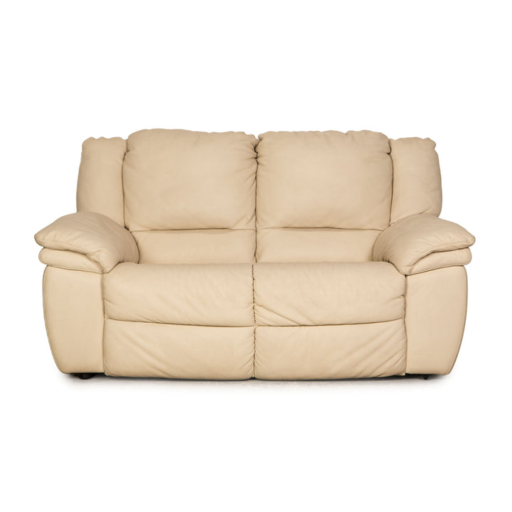 Lederland leather two seater cream sofa couch