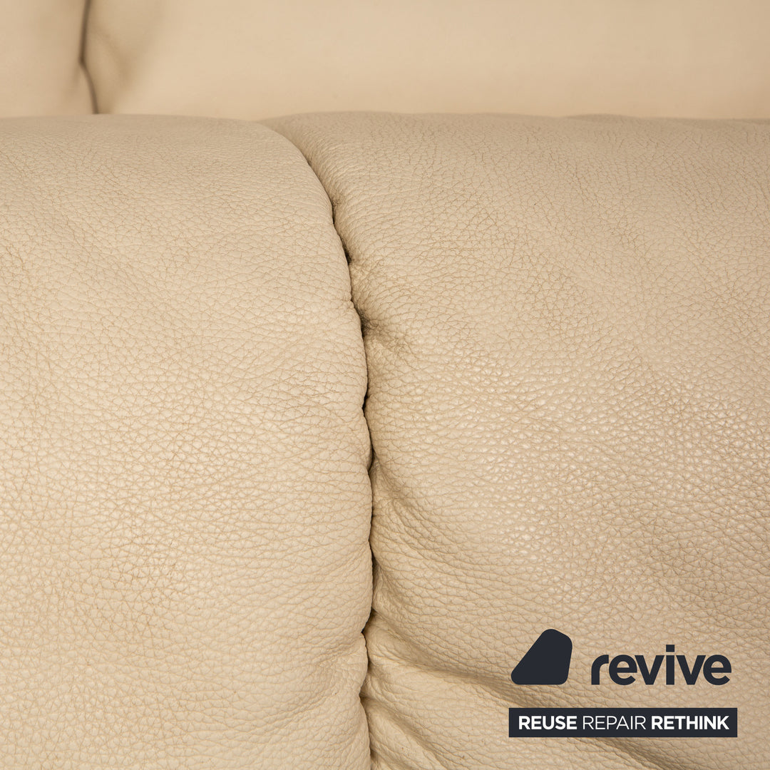 Lederland leather two seater cream sofa couch