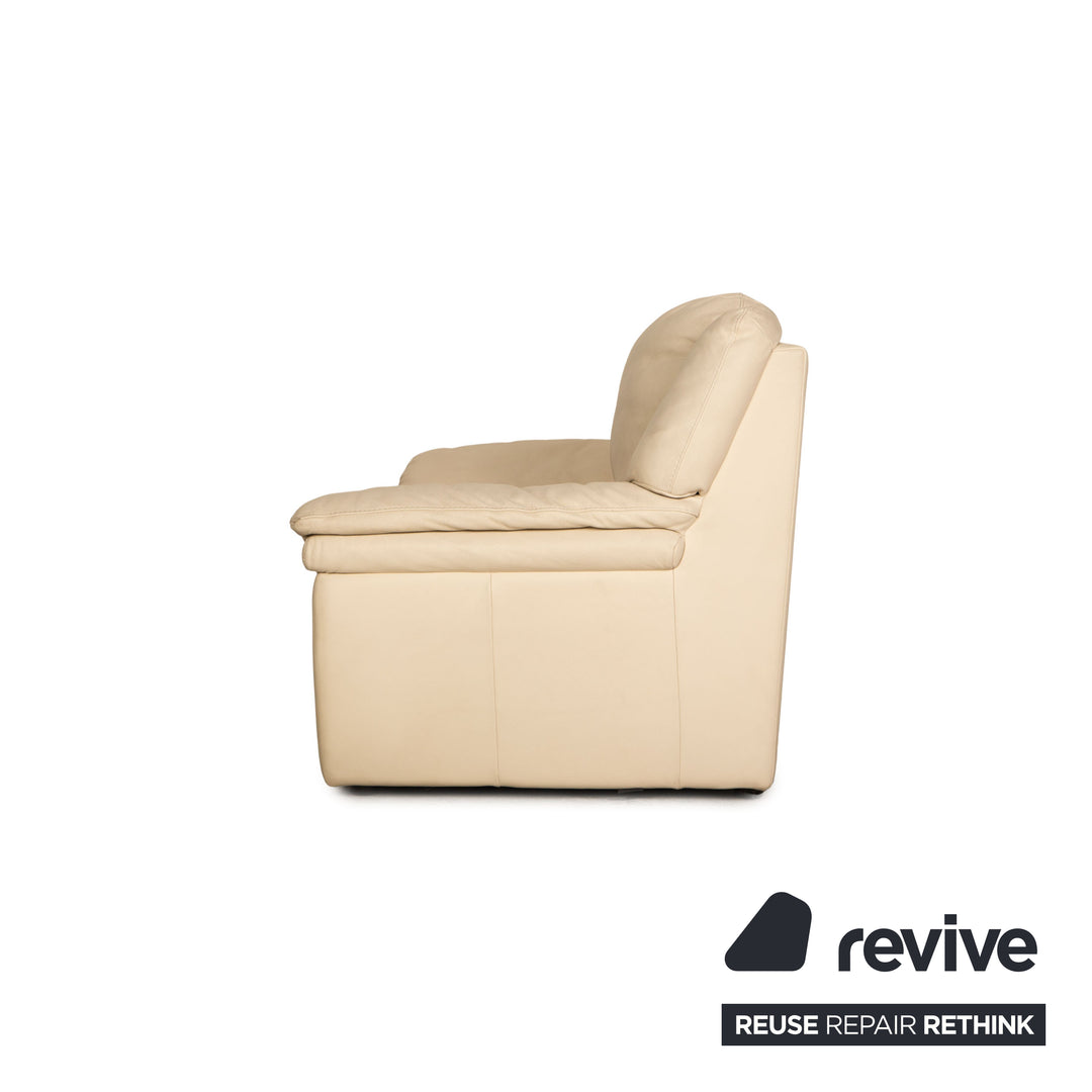 Lederland leather two seater cream sofa couch