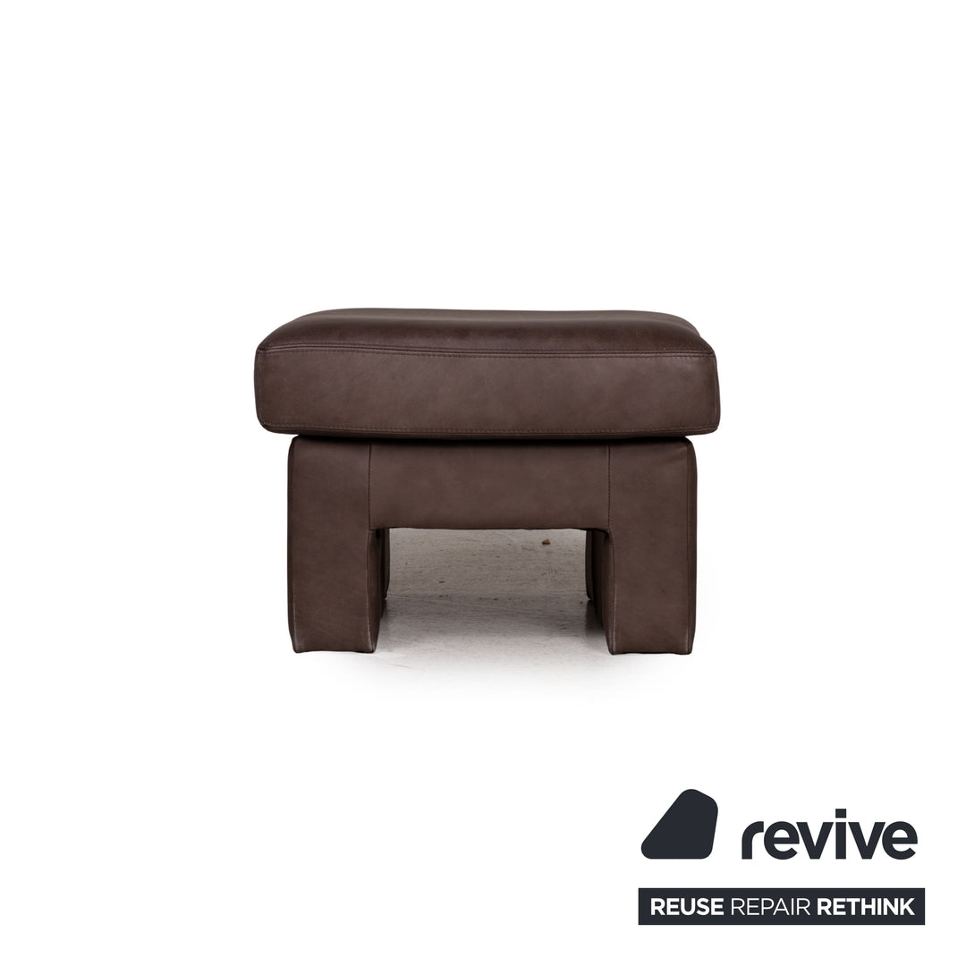 Leather workshop leather stool brown
