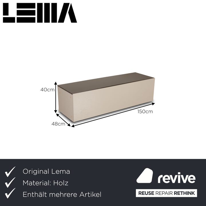 Lema T030 Holz Sideboard Garnitur Creme Multimedia Board