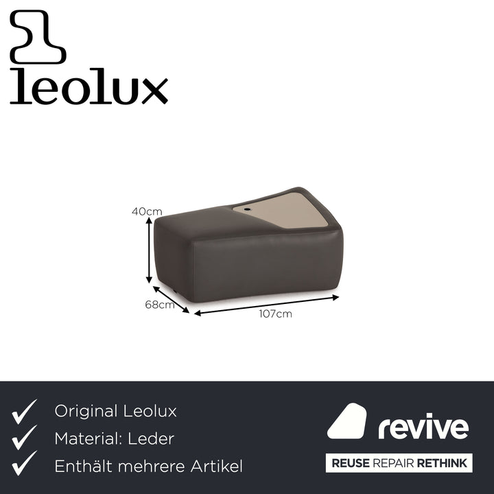 Leolux Archipel Leather Sofa Set Gray Corner Sofa Stool Couch