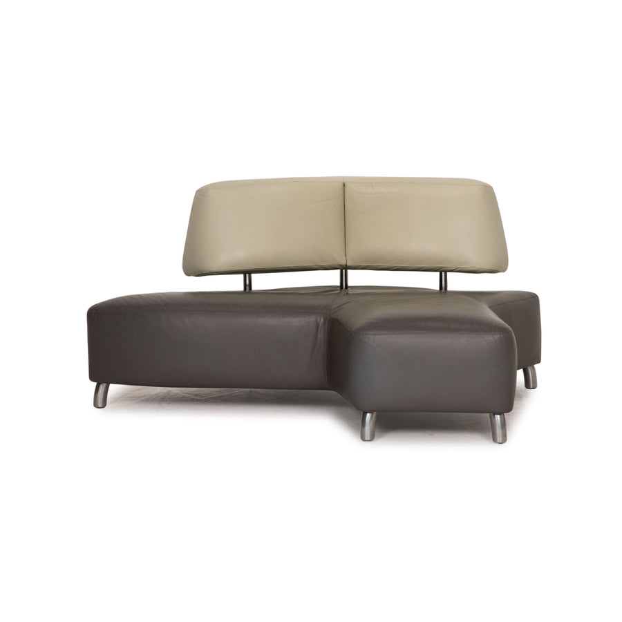 Leolux Archipel Leather Sofa Gray Corner Sofa Couch