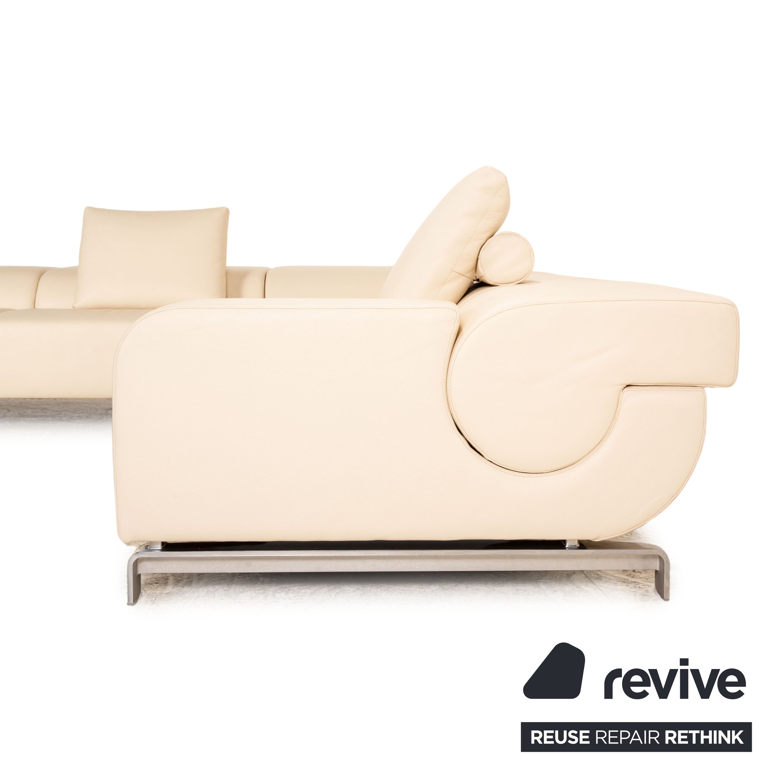 Leolux Ecksofa B-Flat Creme Leder - 2. Hand - Revive.de