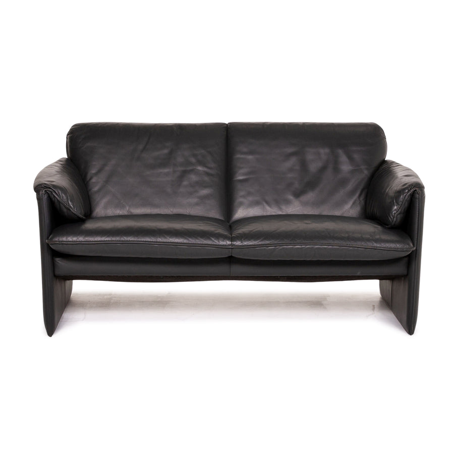 Leolux Bora leather sofa anthracite gray two-seater couch #13710