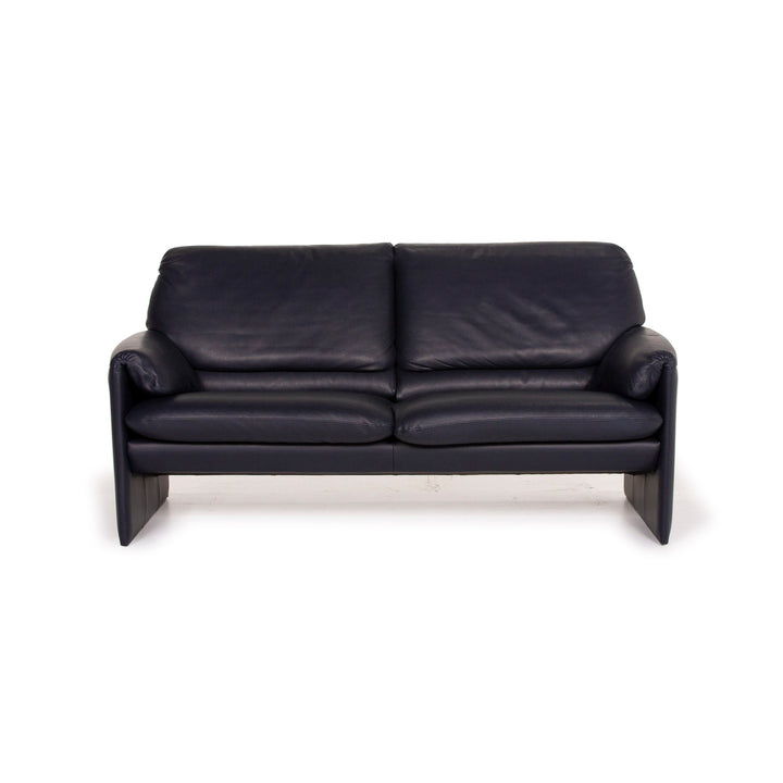Leolux Bora Leather Sofa Blue Three Seater Dark Blue #15250