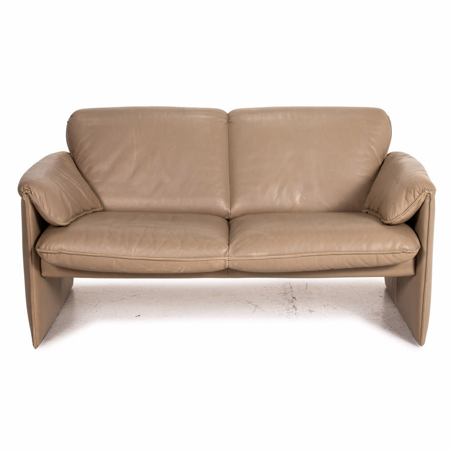 Leolux Bora Leder Sofa Braun Hellbraun Zweisitzer Vintage Couch Outlet