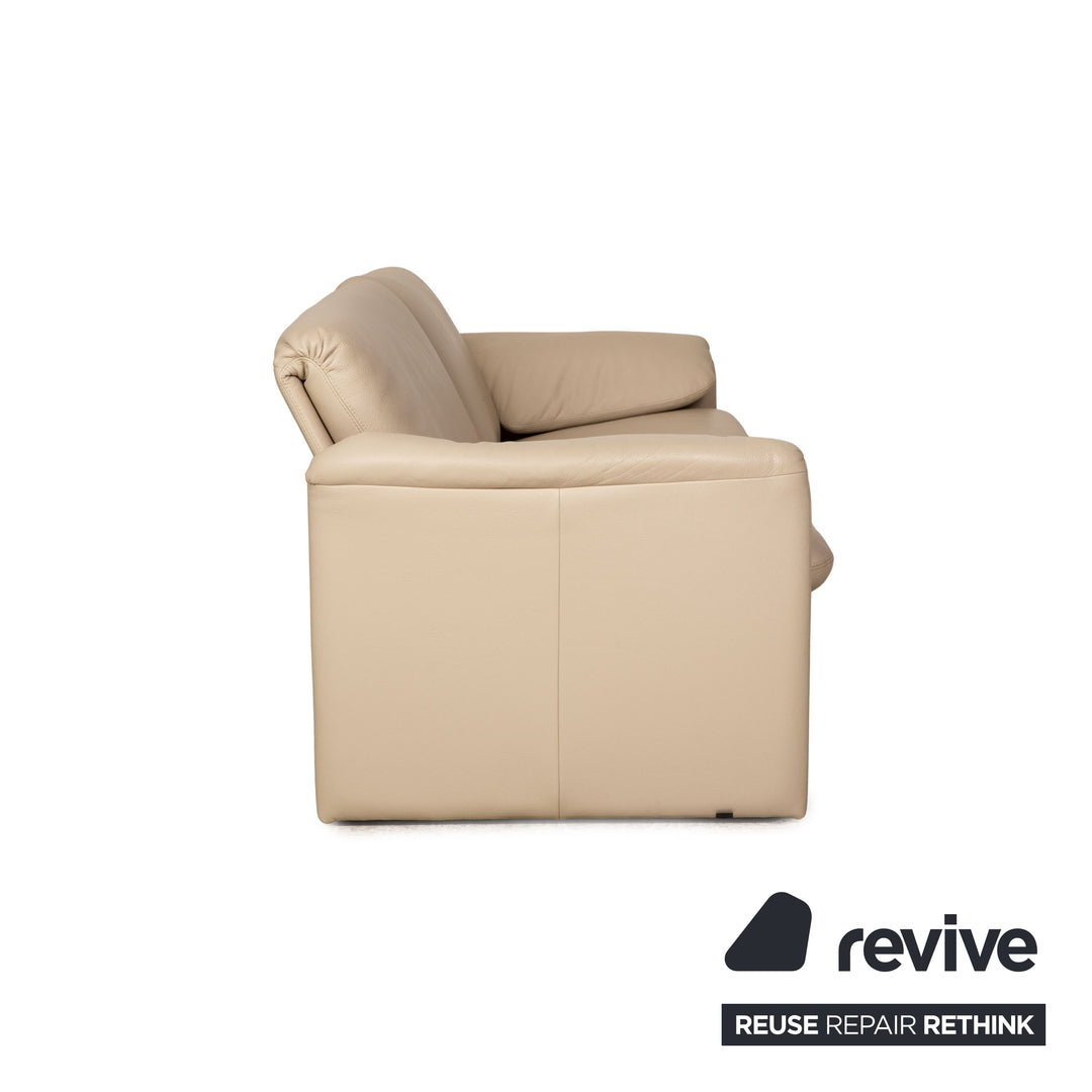 Leolux Bora Leder Zweisitzer Beige Sofa Couch