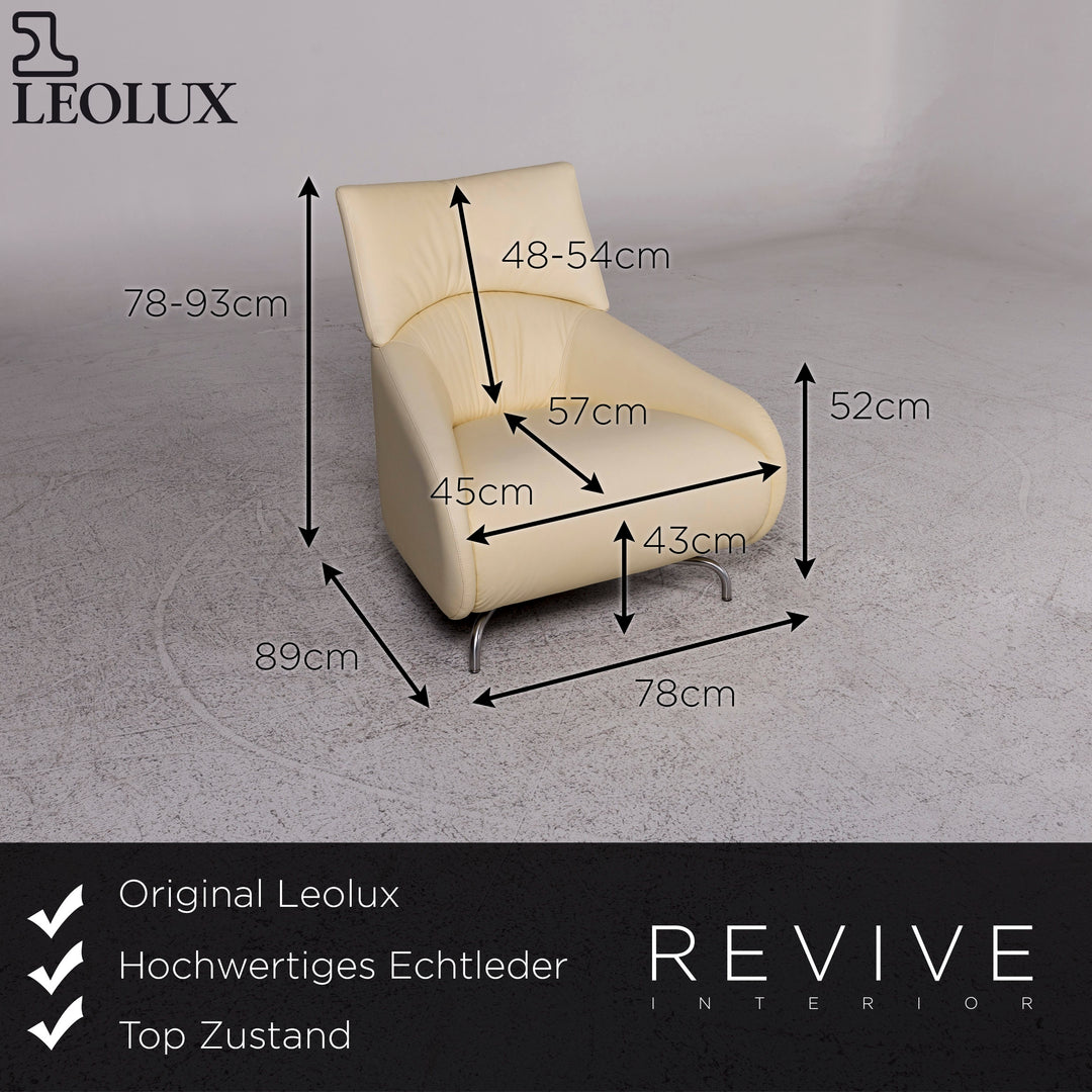 Leolux Designer Leder Sessel Creme #10032