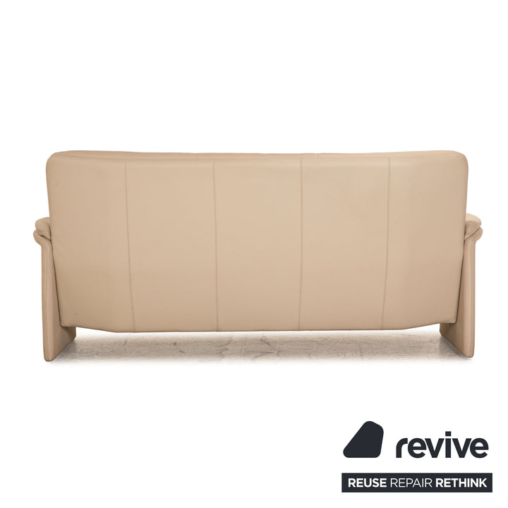 Leolux Leder Dreisitzer Beige Sofa Couch