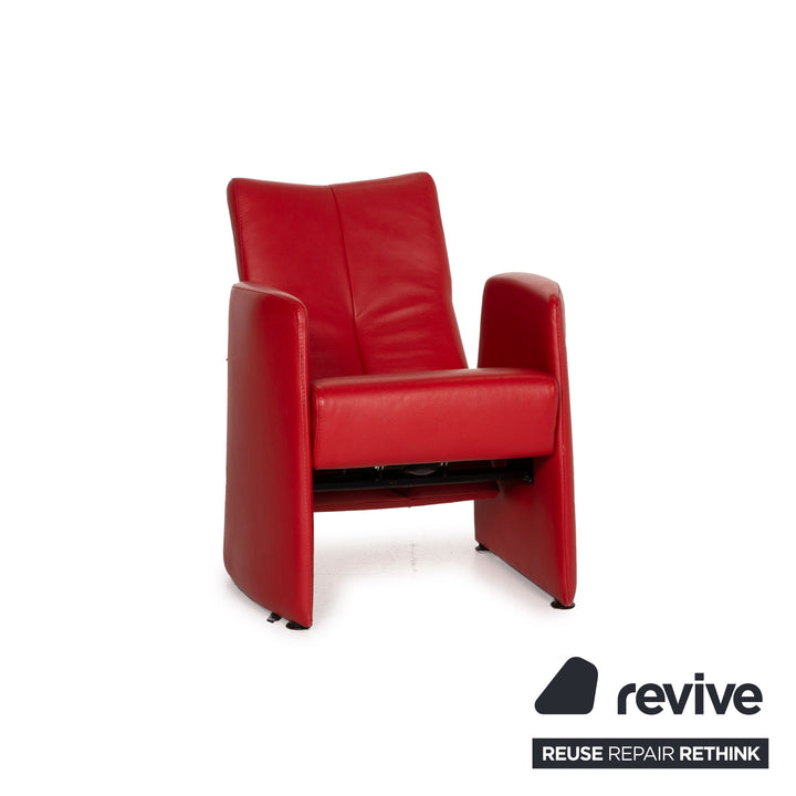 Leolux Leder Sessel Rot Relaxfunktion