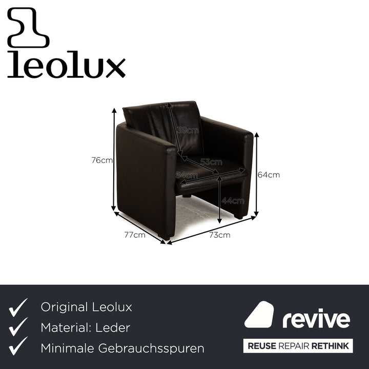 Leolux Leder Sessel Schwarz