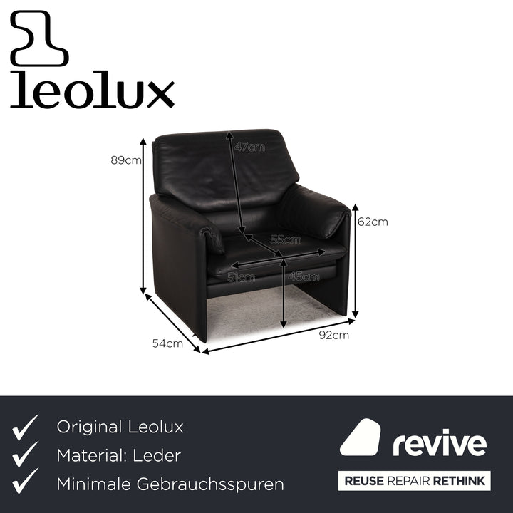 Leolux Leder Sessel Schwarz Funktion Relaxfunktion