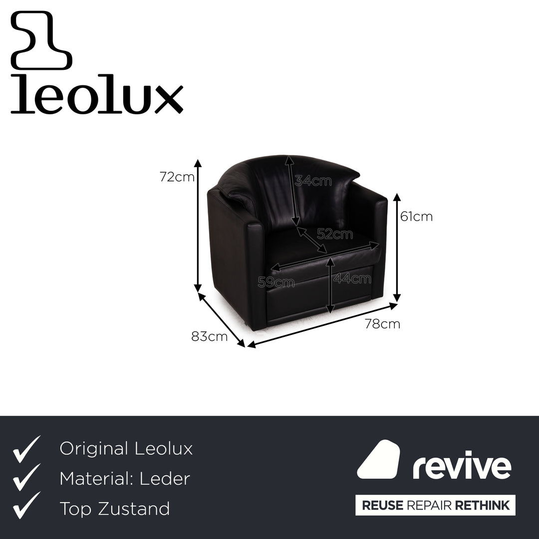 Leolux Leder Sessel Schwarz