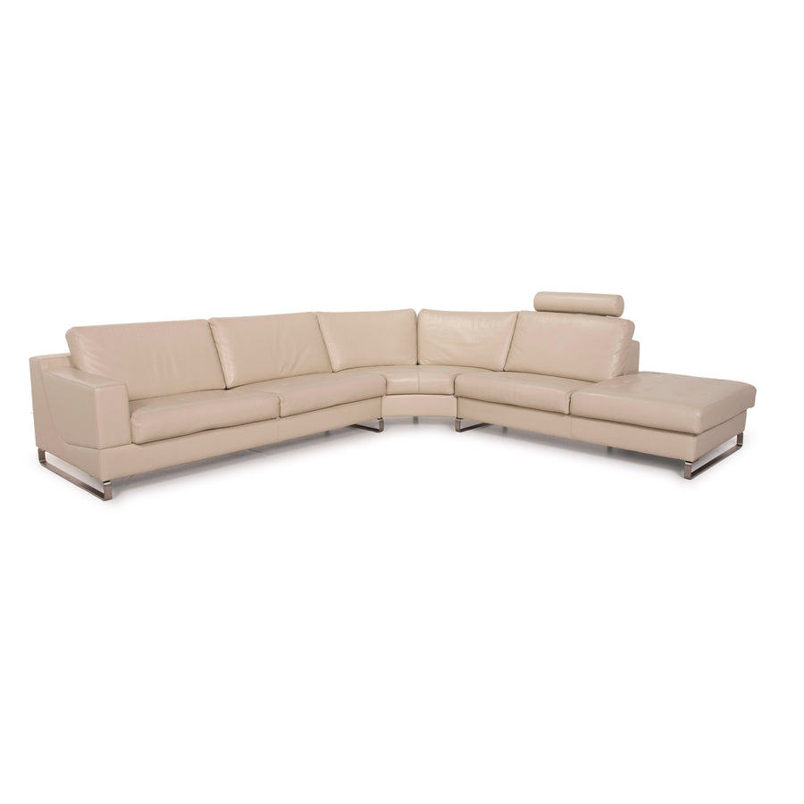 Leolux leather sofa cream corner sofa function