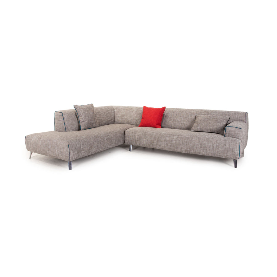 Leolux Oscar Fabric Sofa Gray Corner Sofa Couch