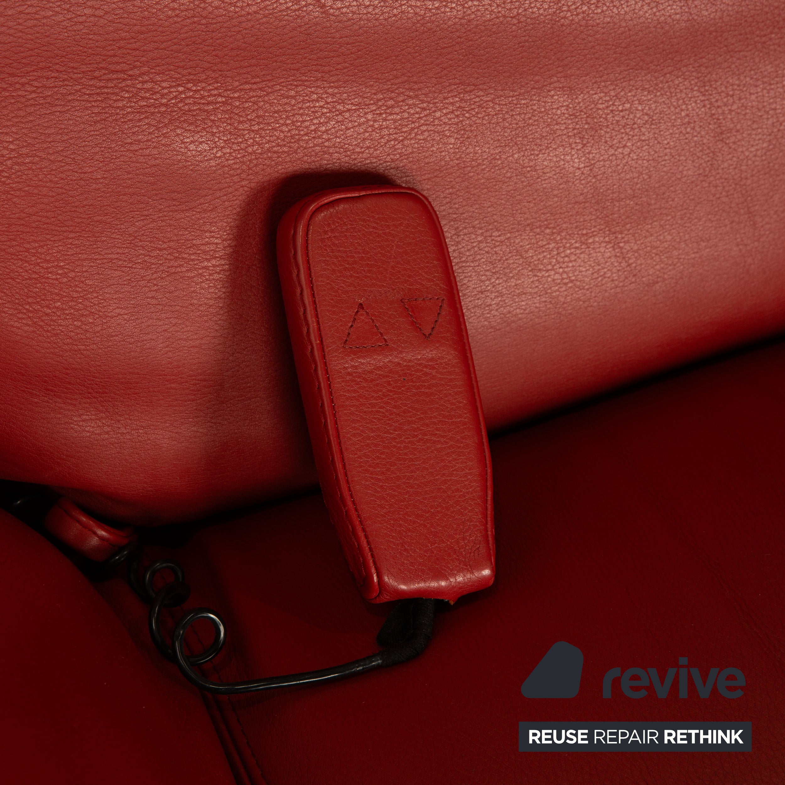 Leolux Panta Rhei Leder Zweisitzer Rot  Sofa Couch elektrische Funktion