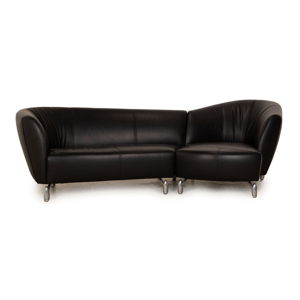 Leolux Ecksofa Pupilla Schwarz Leder - 2. Hand - Revive.de