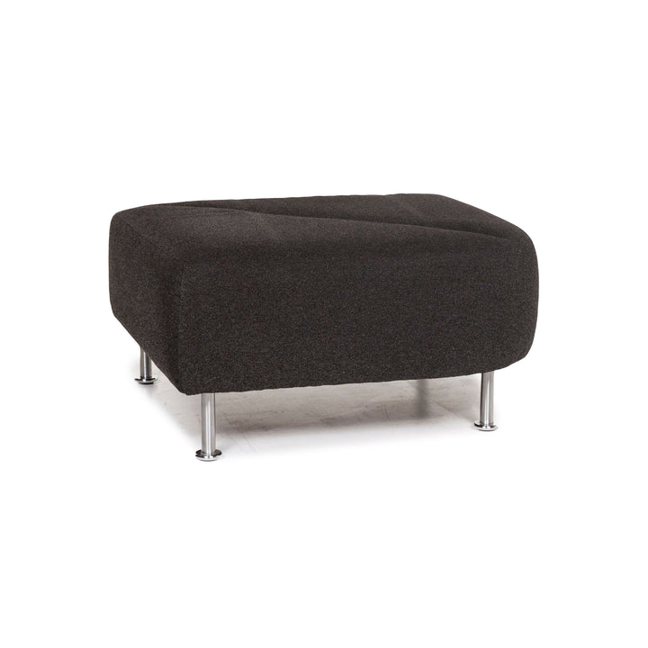 Leolux Stoff Hocker Schwarz Ottoman #12902