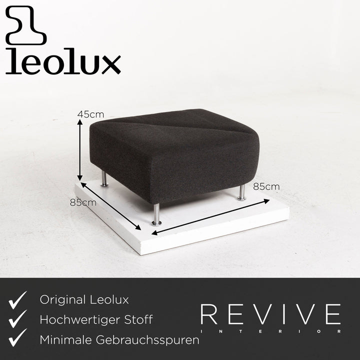 Leolux Stoff Hocker Schwarz Ottoman #12902