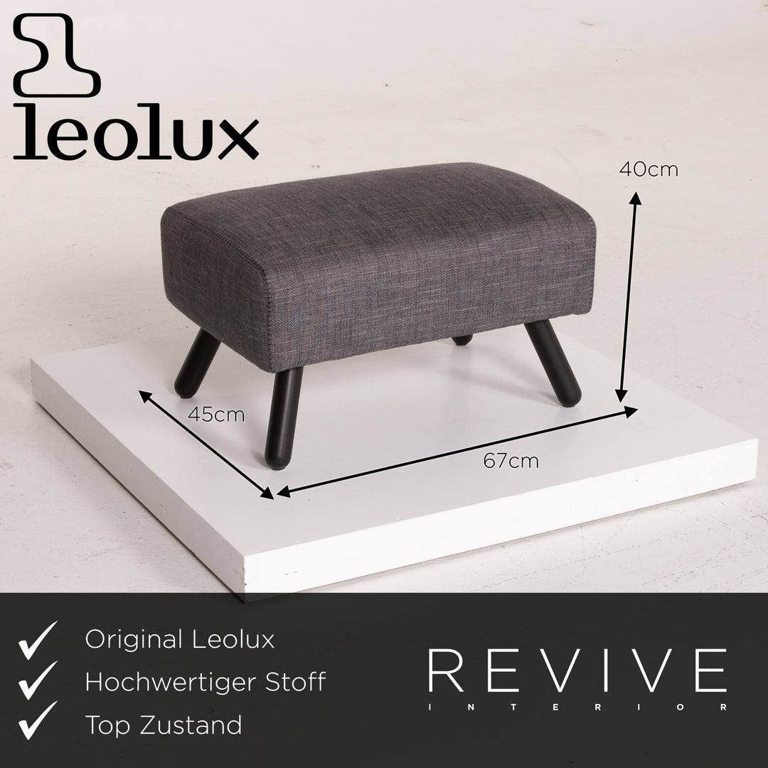 Leolux Stoff Hocker Grau #14052