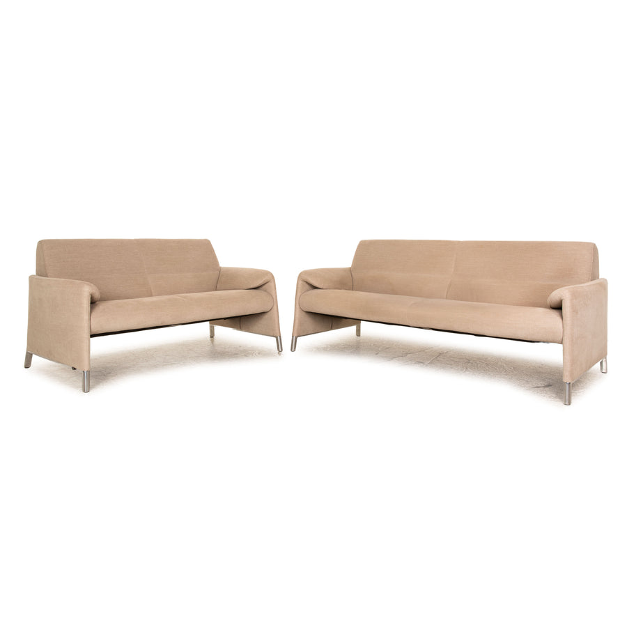 Leolux fabric sofa set beige three-seater two-seater couch