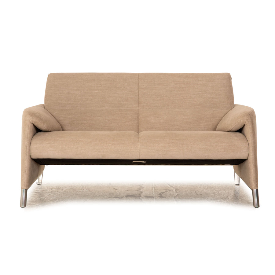 Leolux fabric two seater beige sofa couch