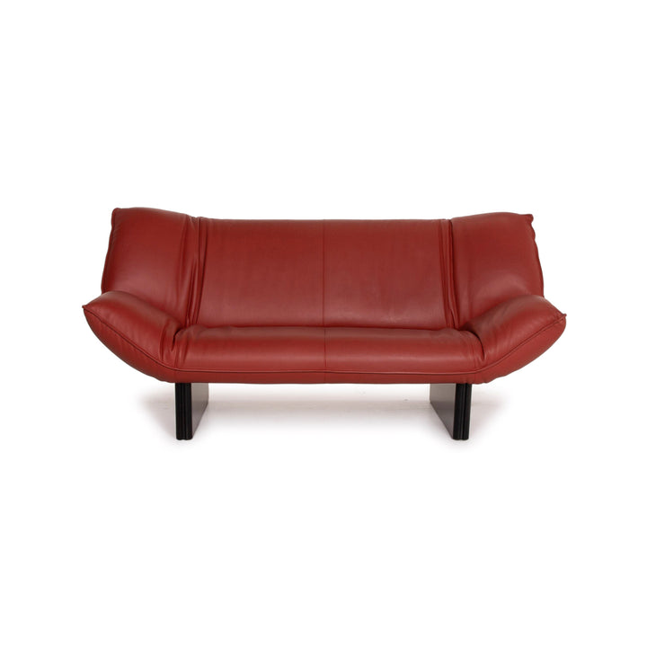 Leolux Tango Leder Sofa Dunkelrot Dreisitzer #15483