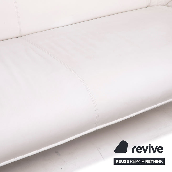 Leolux Tango leather sofa set white function 2x two-seater set