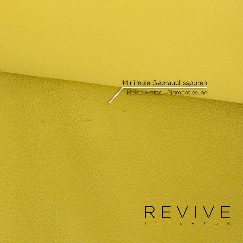 Leolux Tango Leder Sofa Garnitur Grün Limonengrün 1x Dreisitzer 1x Zweisitzer Funktion Couch 