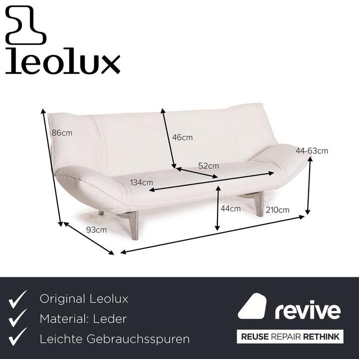 Leolux Tango Leather Sofa White Two seater function