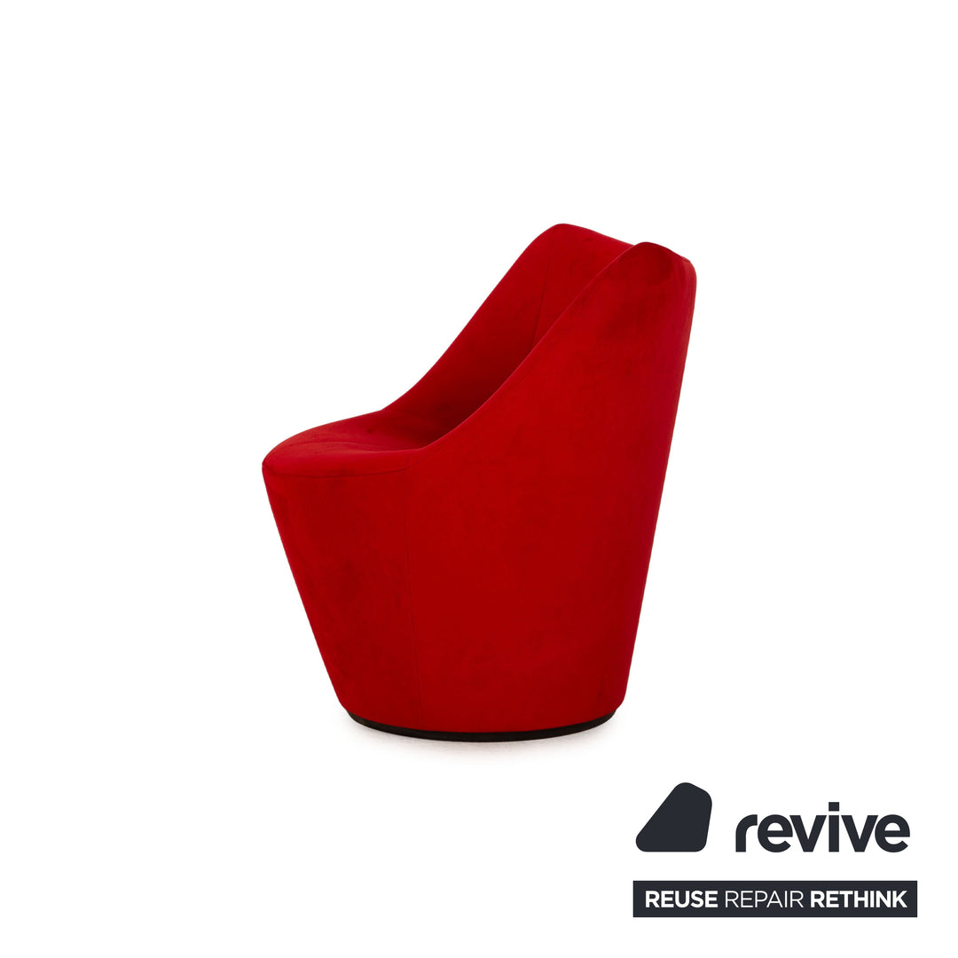 ligne roset Anda fabric armchair set red