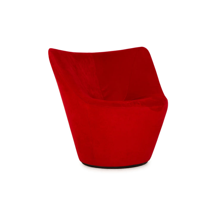 ligne roset Anda fabric armchair red