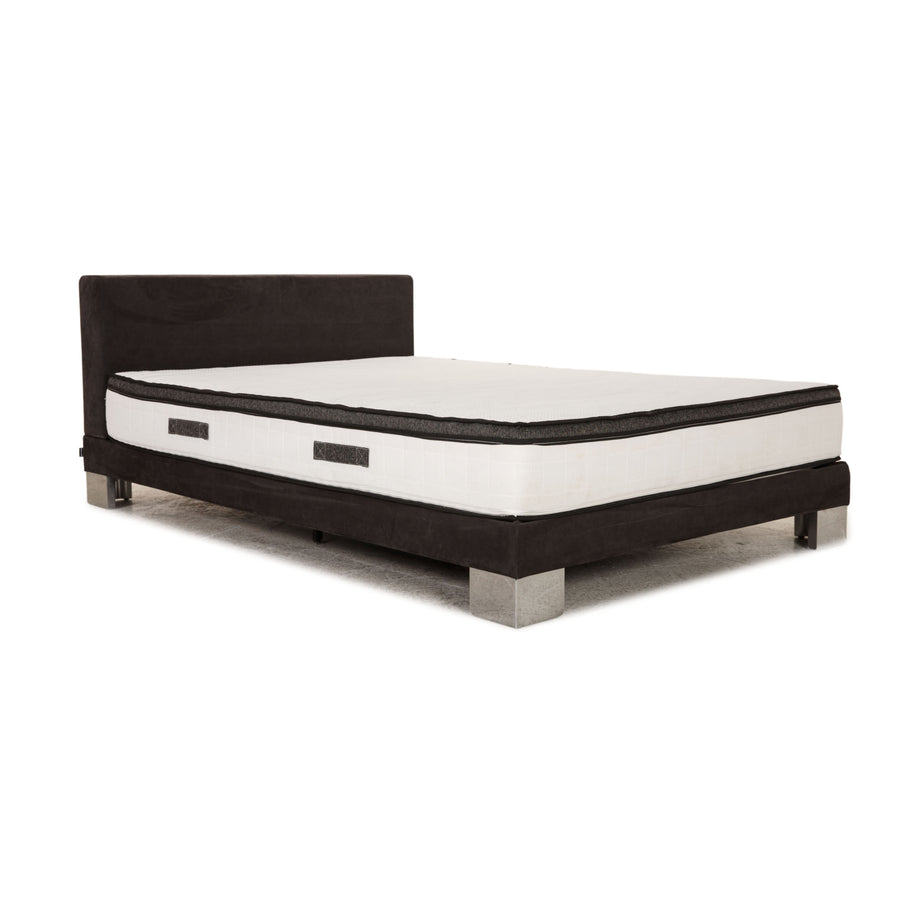 ligne roset Anna fabric bed black double bed mattress 140x200