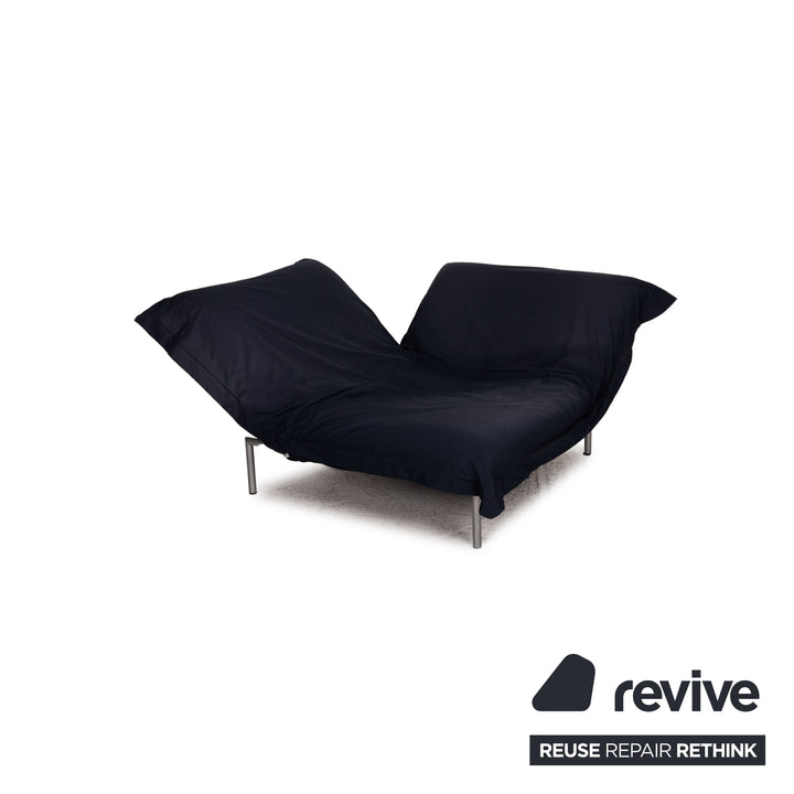 ligne roset Calin fabric armchair set blue function relax function